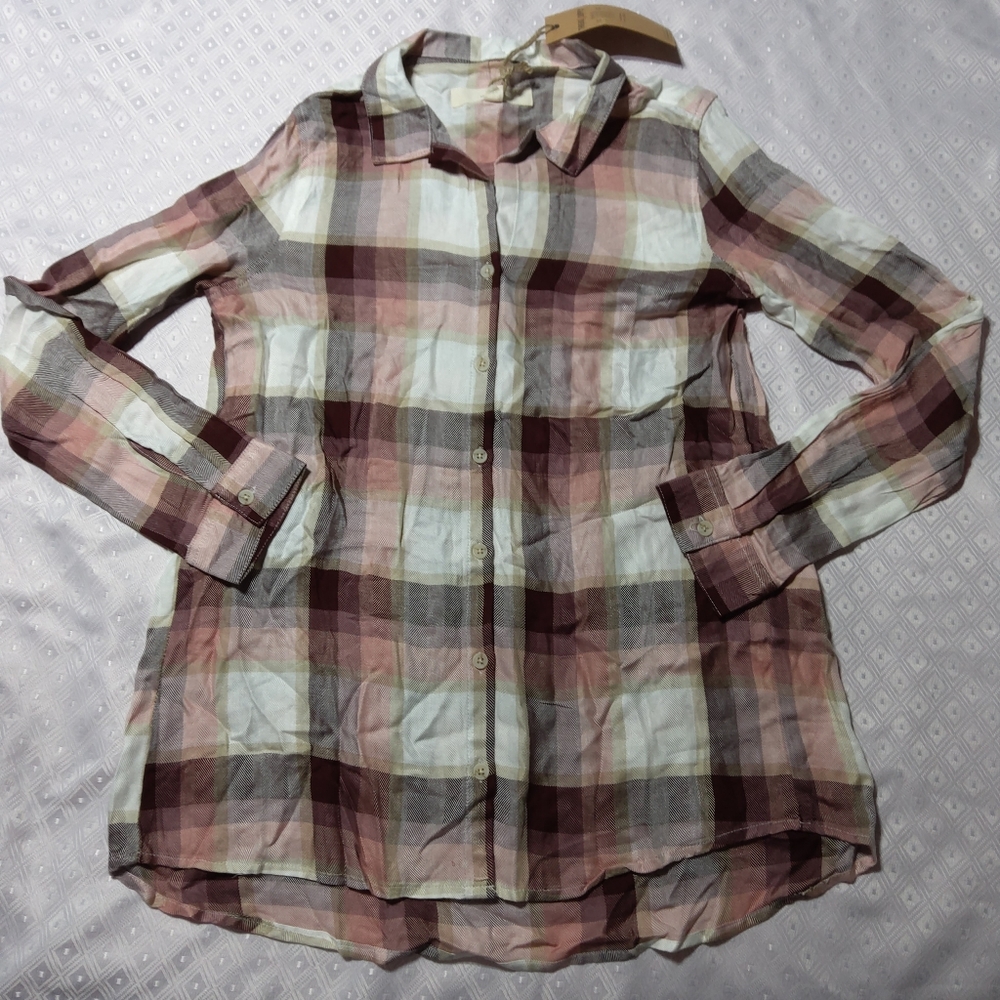 Thread Supply Long Sleeve Plaid Top